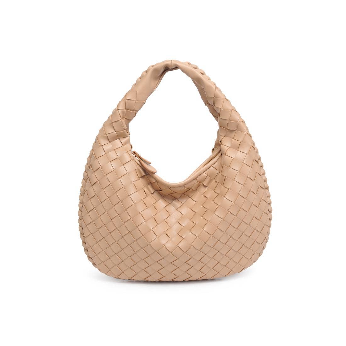 Wendy Woven Shoulder Bag in Butter Cream