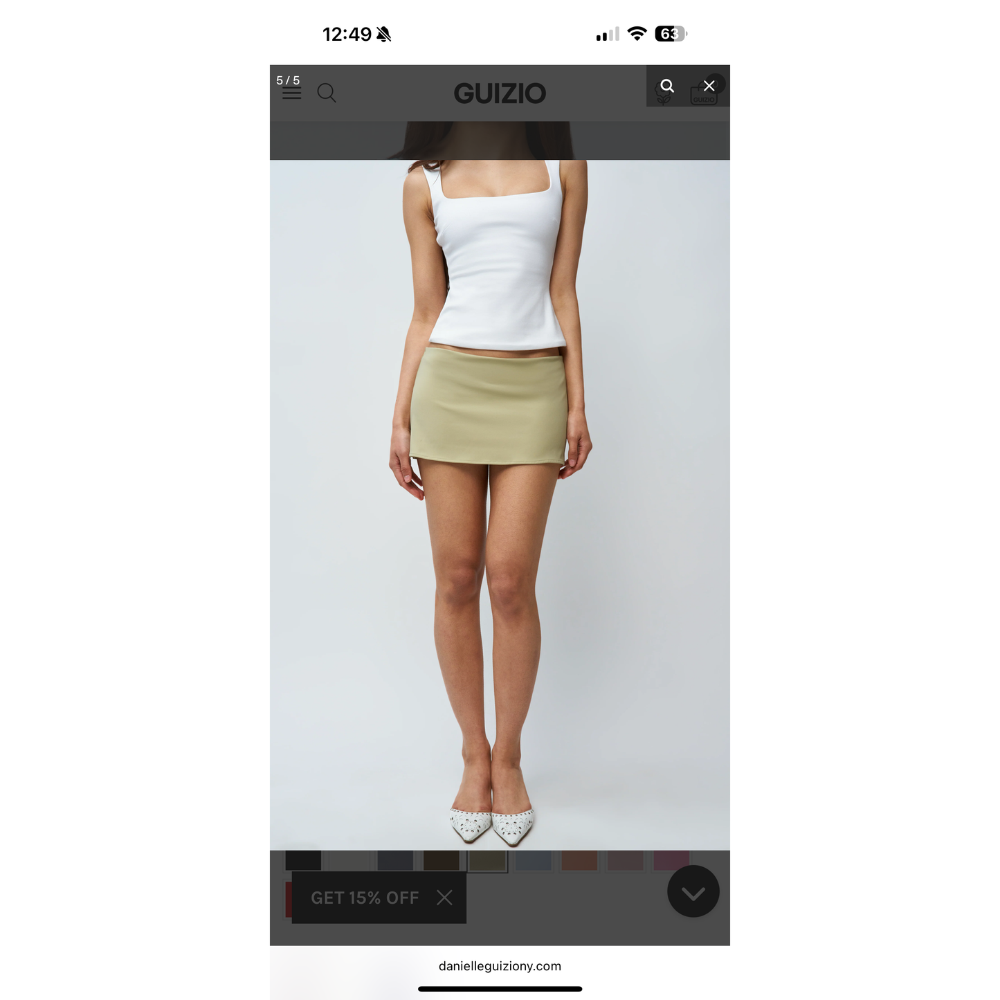 Micro Mini Stretch Skort in Sage