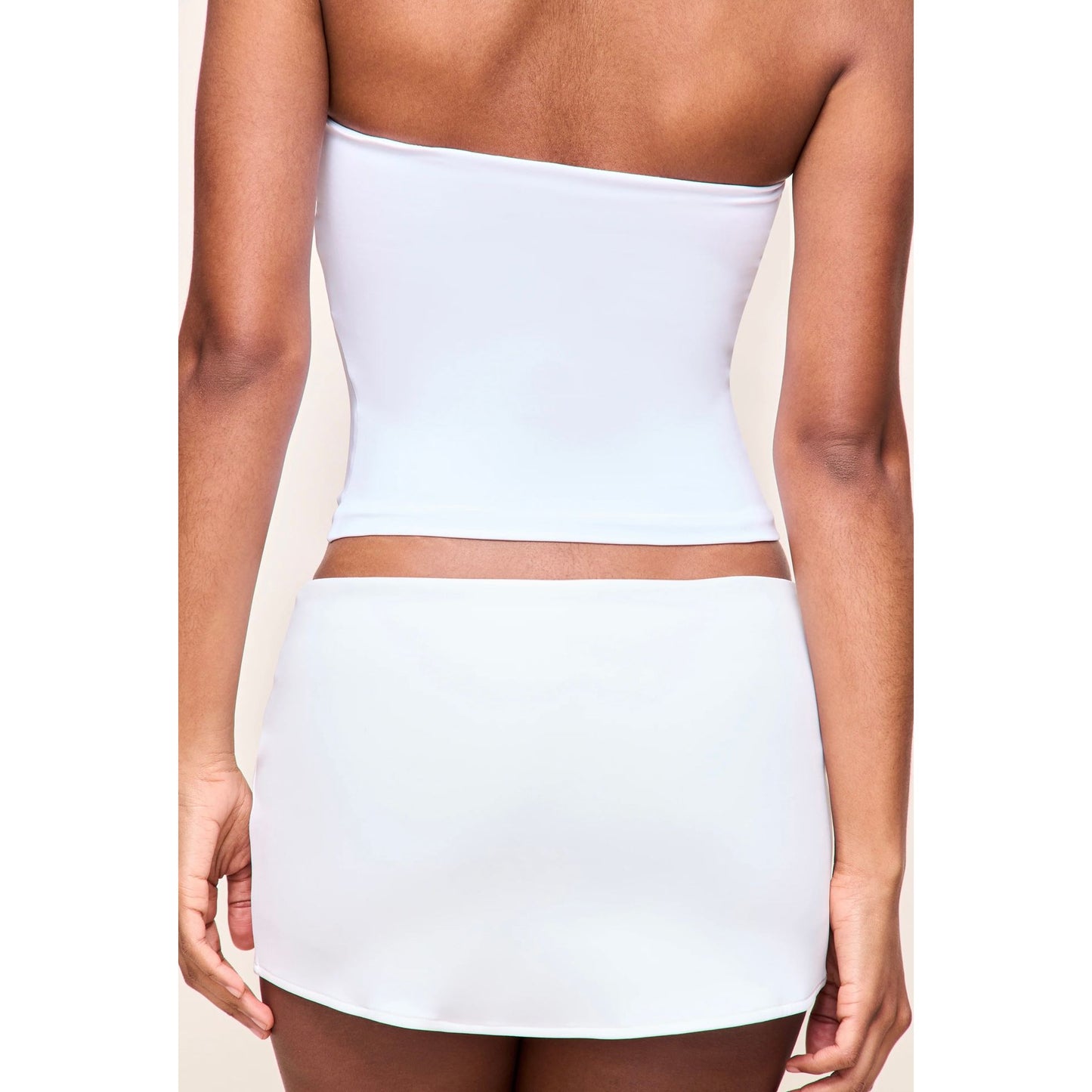 Micro Mini Stretch Skort in White
