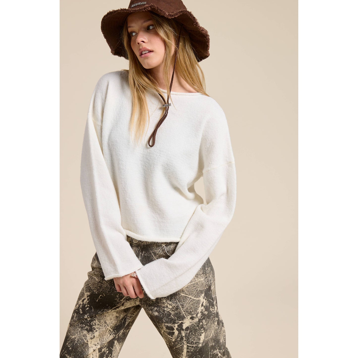 Essential Pullover Sweater in Ivory