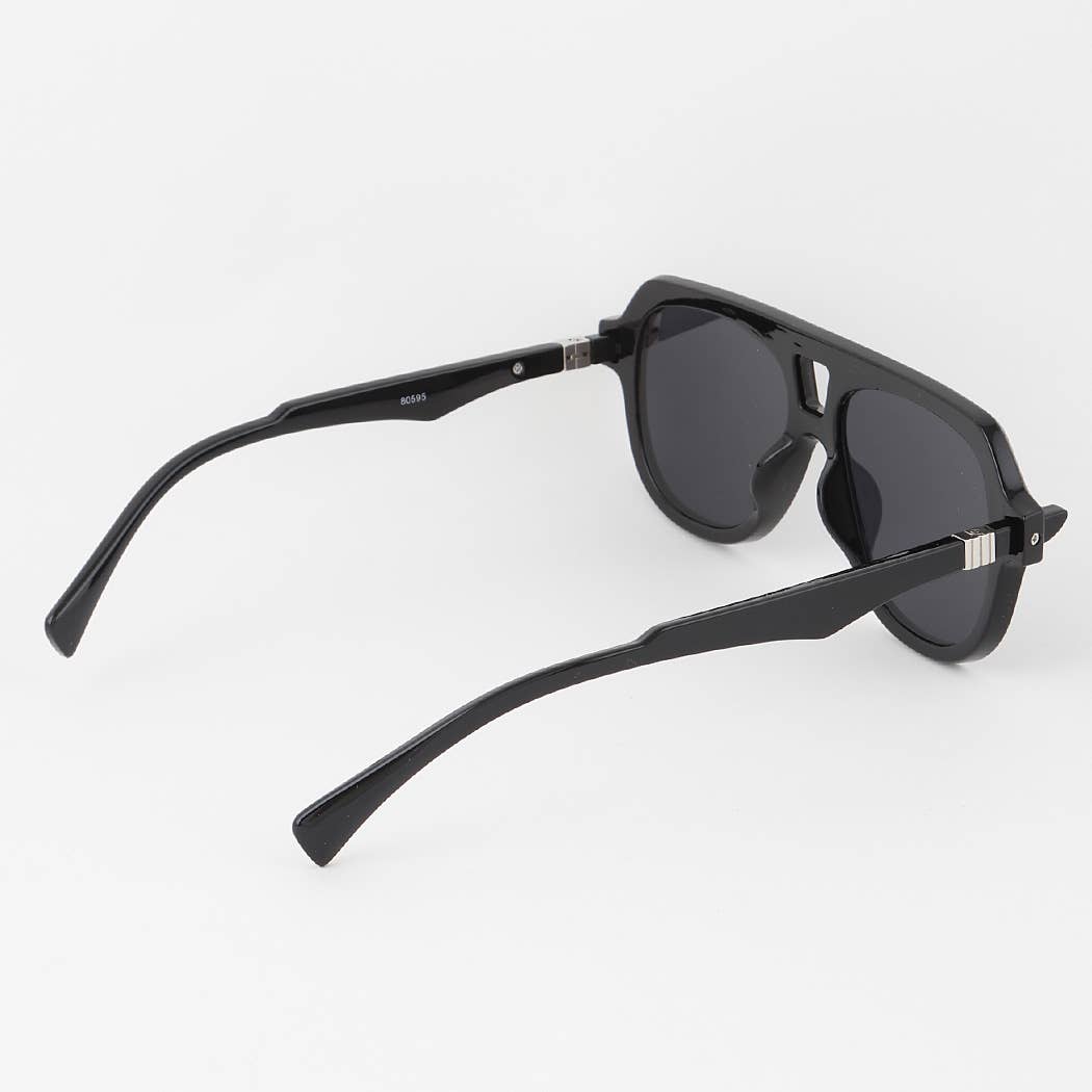 Straight Modern Aviator Sunglasses