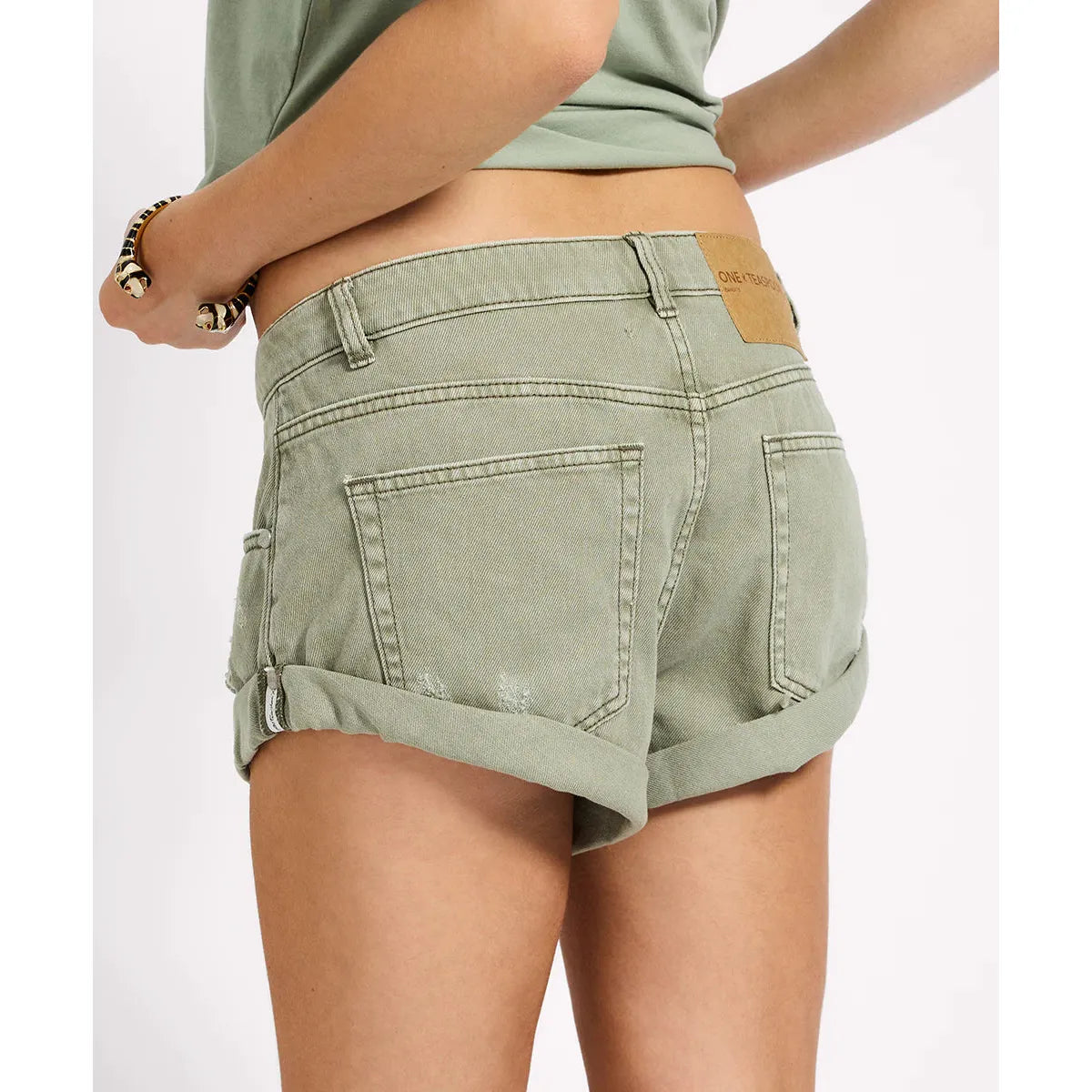 Bandit Low Rise Short in Super Khaki - One Teaspoon