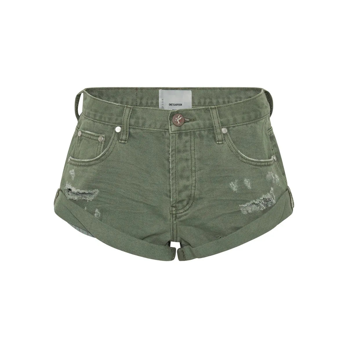 Bandit Low Rise Short in Super Khaki - One Teaspoon