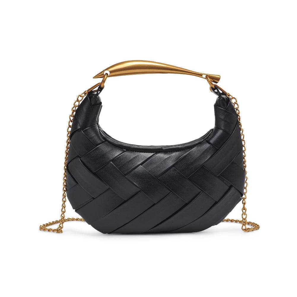 Ursula Woven Crossbody in Black