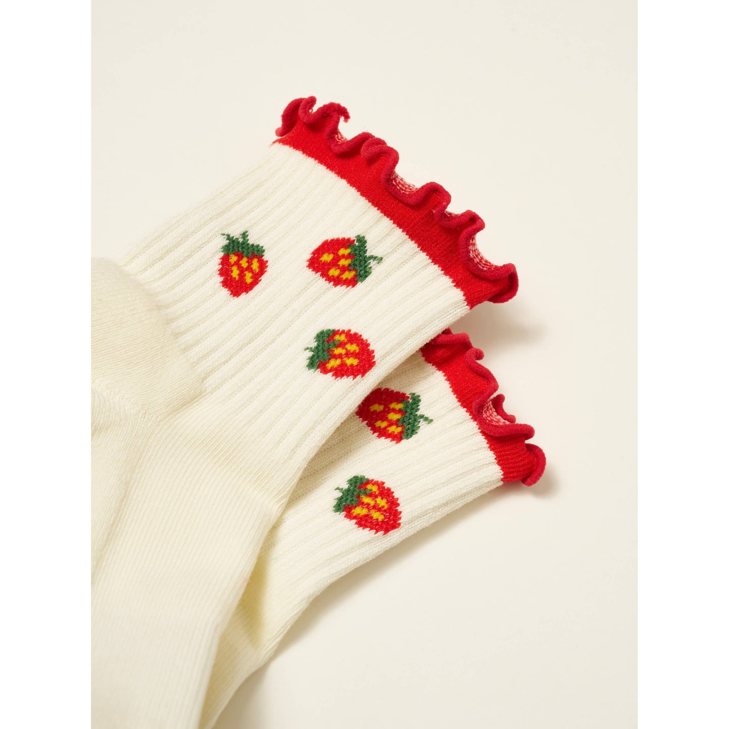 Strawberry Ruffle Grip Sock