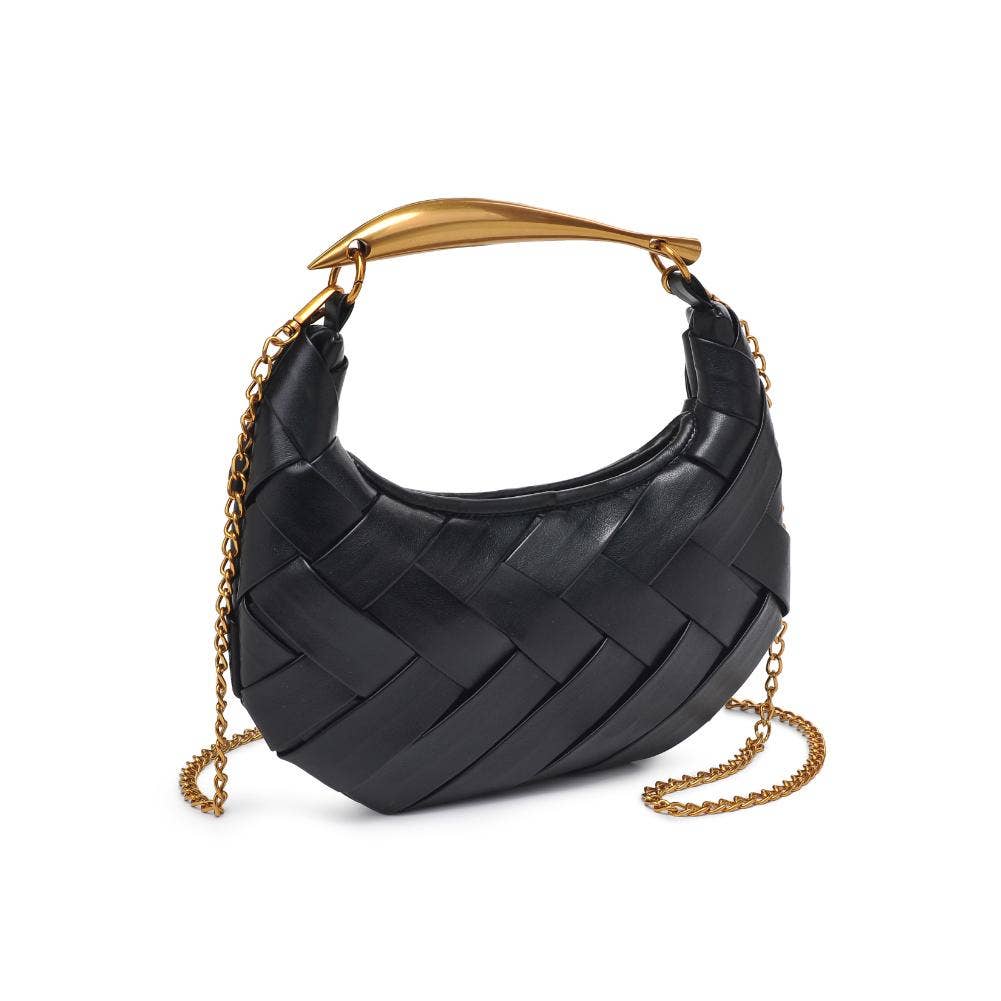 Ursula Woven Crossbody in Black