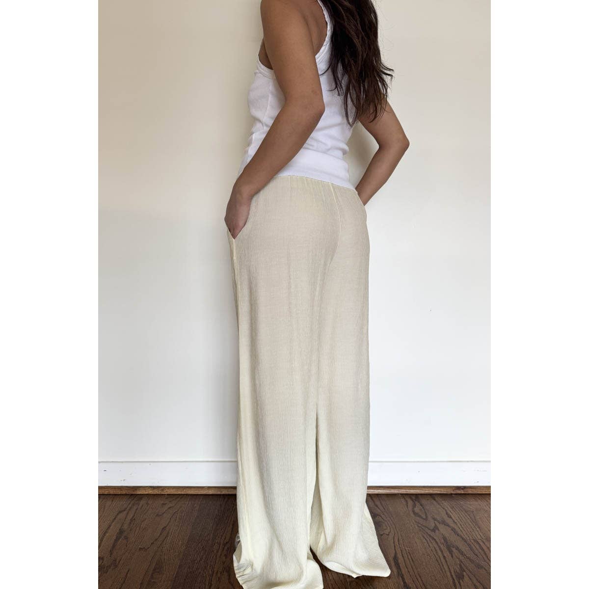 Drawstring Linen Pant in Butter Yellow