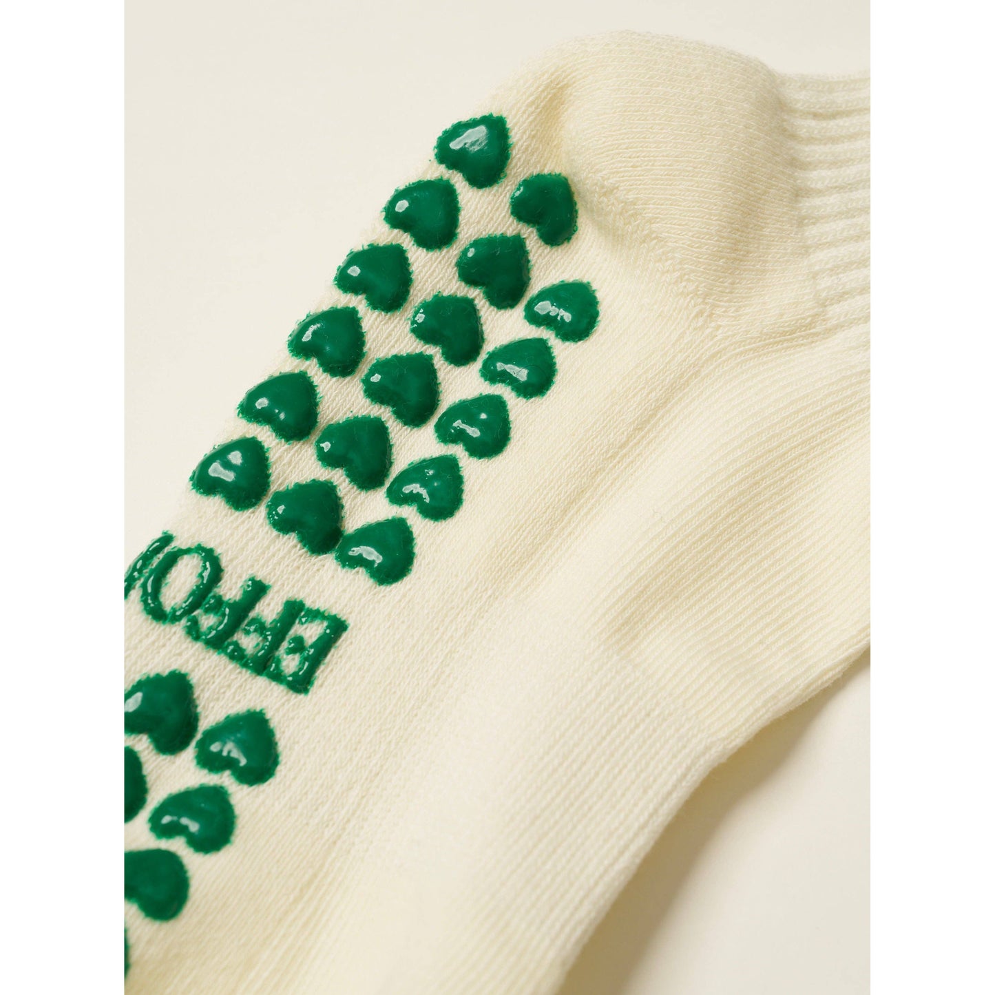 Bow Ruffle Grip Sock in Green