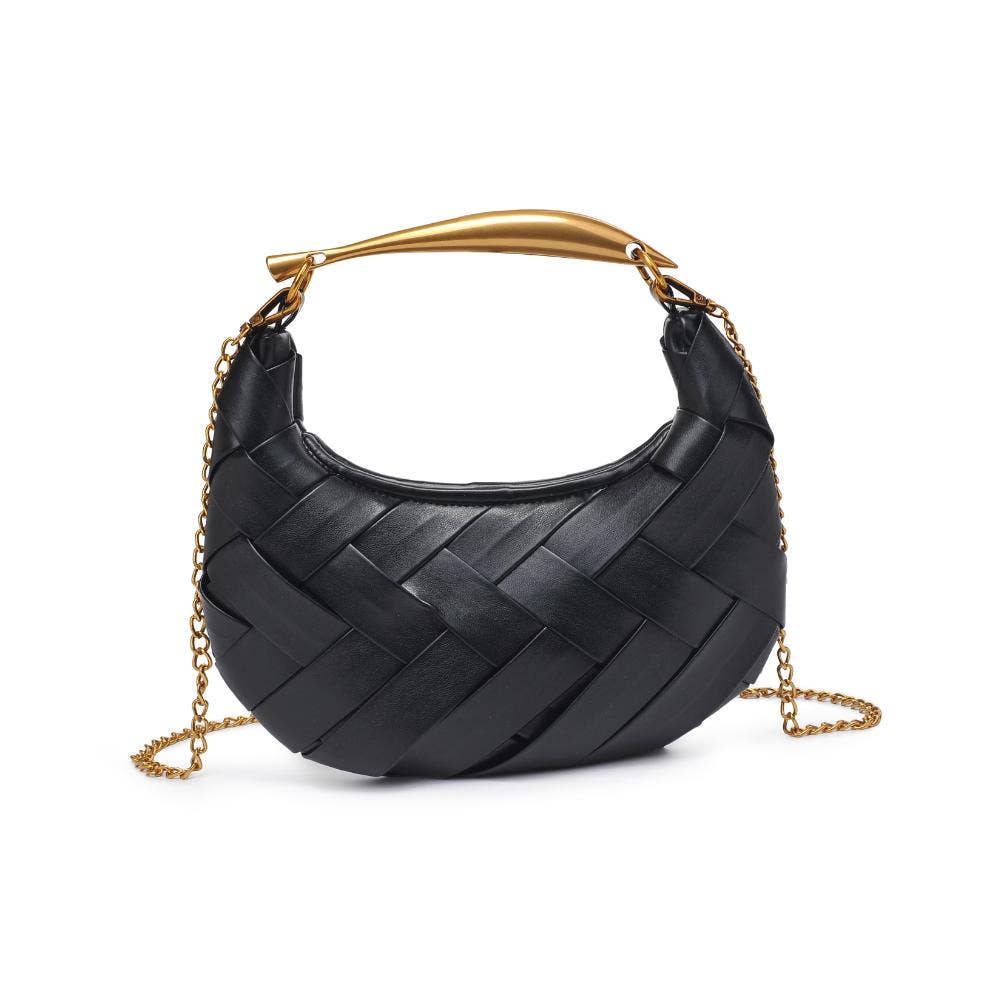Ursula Woven Crossbody in Black