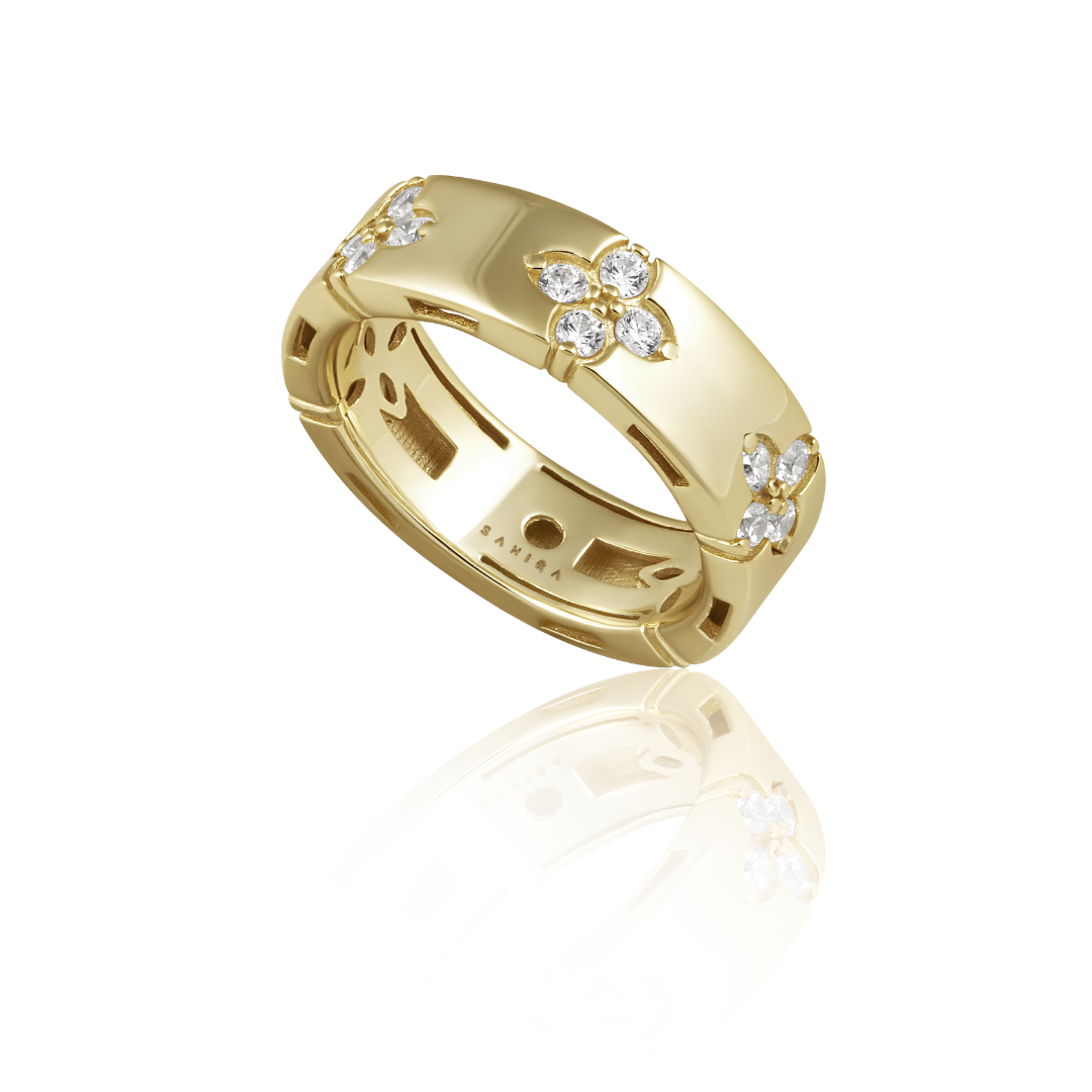 Fallon Clover Band Ring: 6