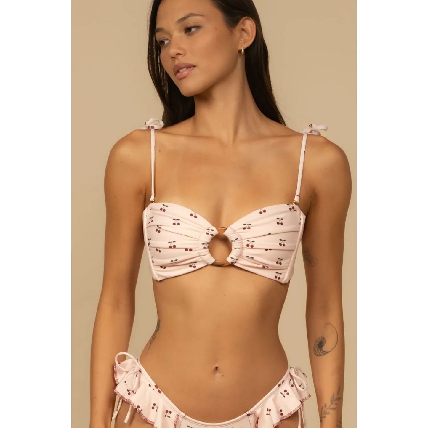 Cherries Tori Ties Bandeau Top - Montce