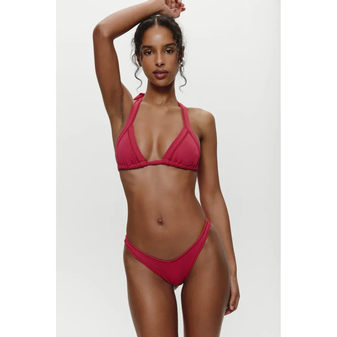 Taite Triangle Bikini Top in Vino