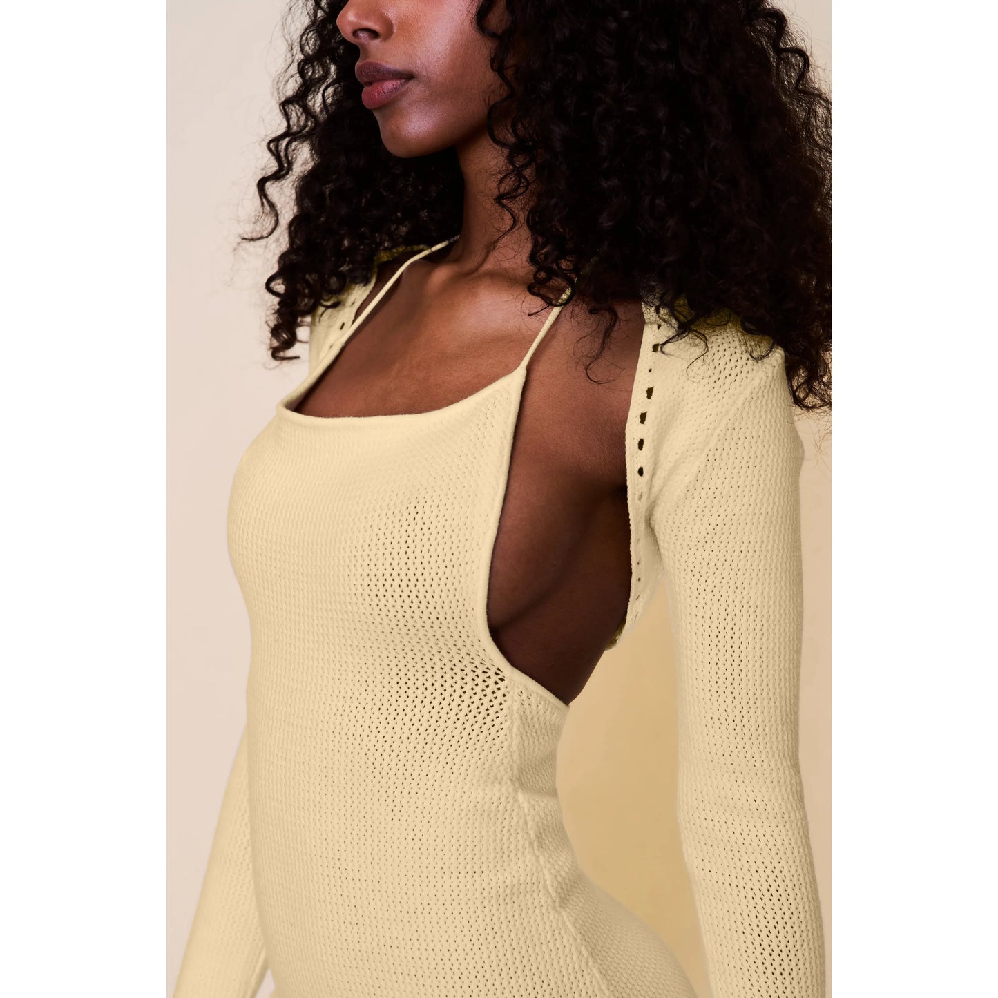 Crochet Halter Mini in Honey Butter - Guizio