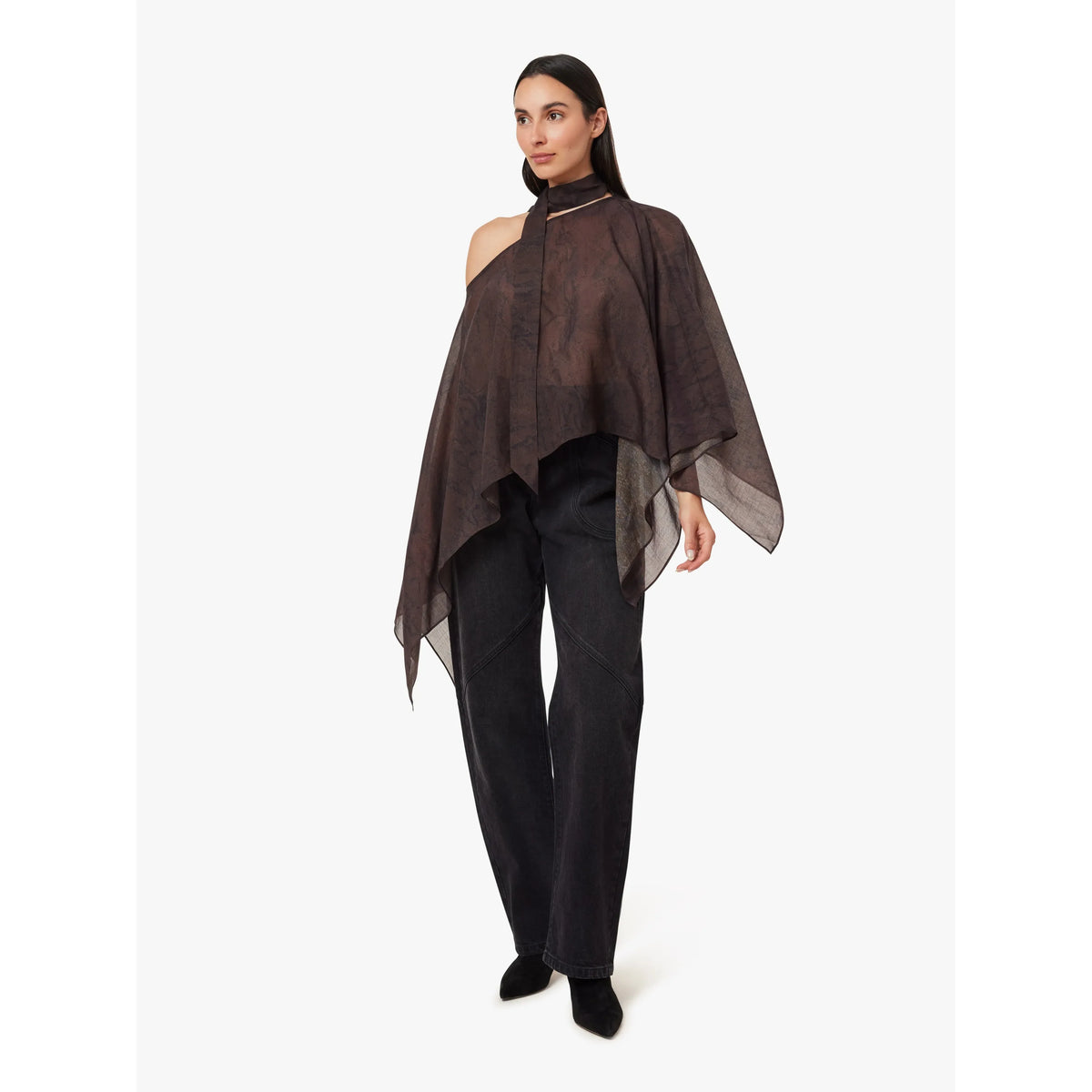 Printed Scarf Top in Snake