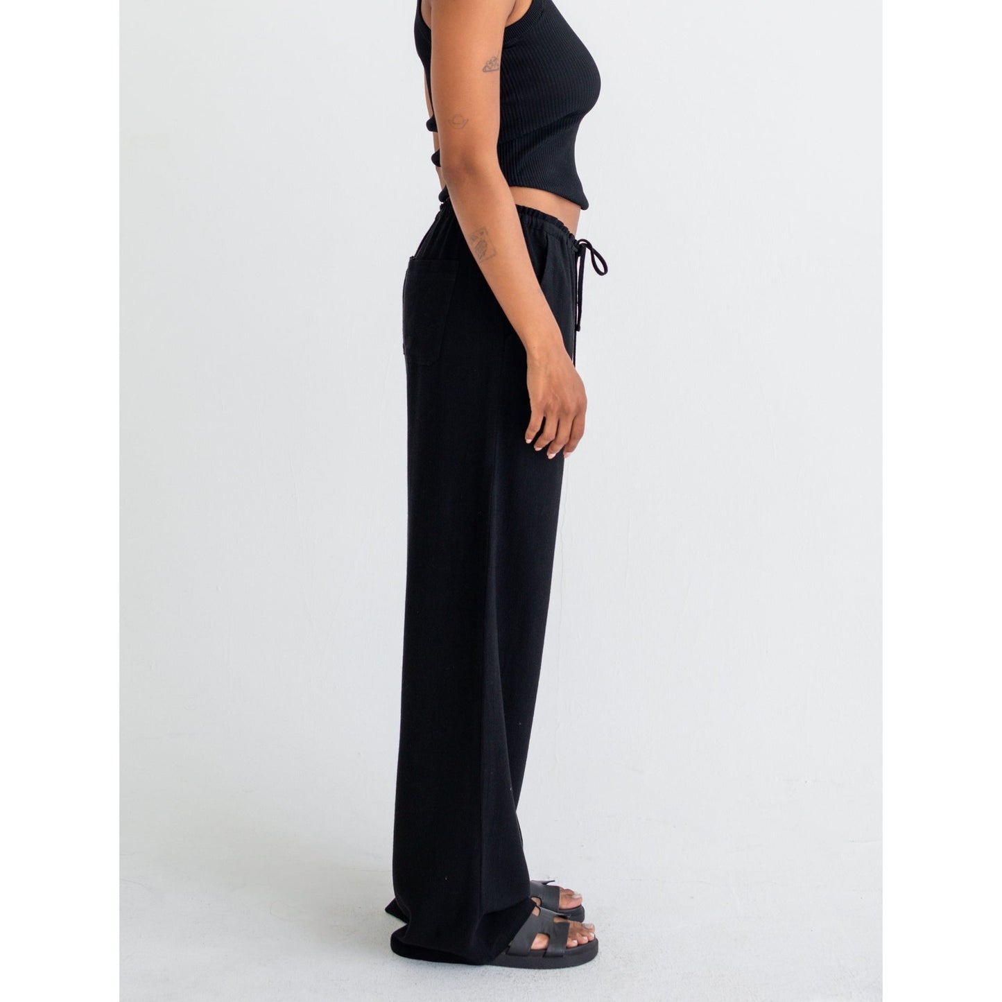 High Fidelity Black Linen Pant - Rumored