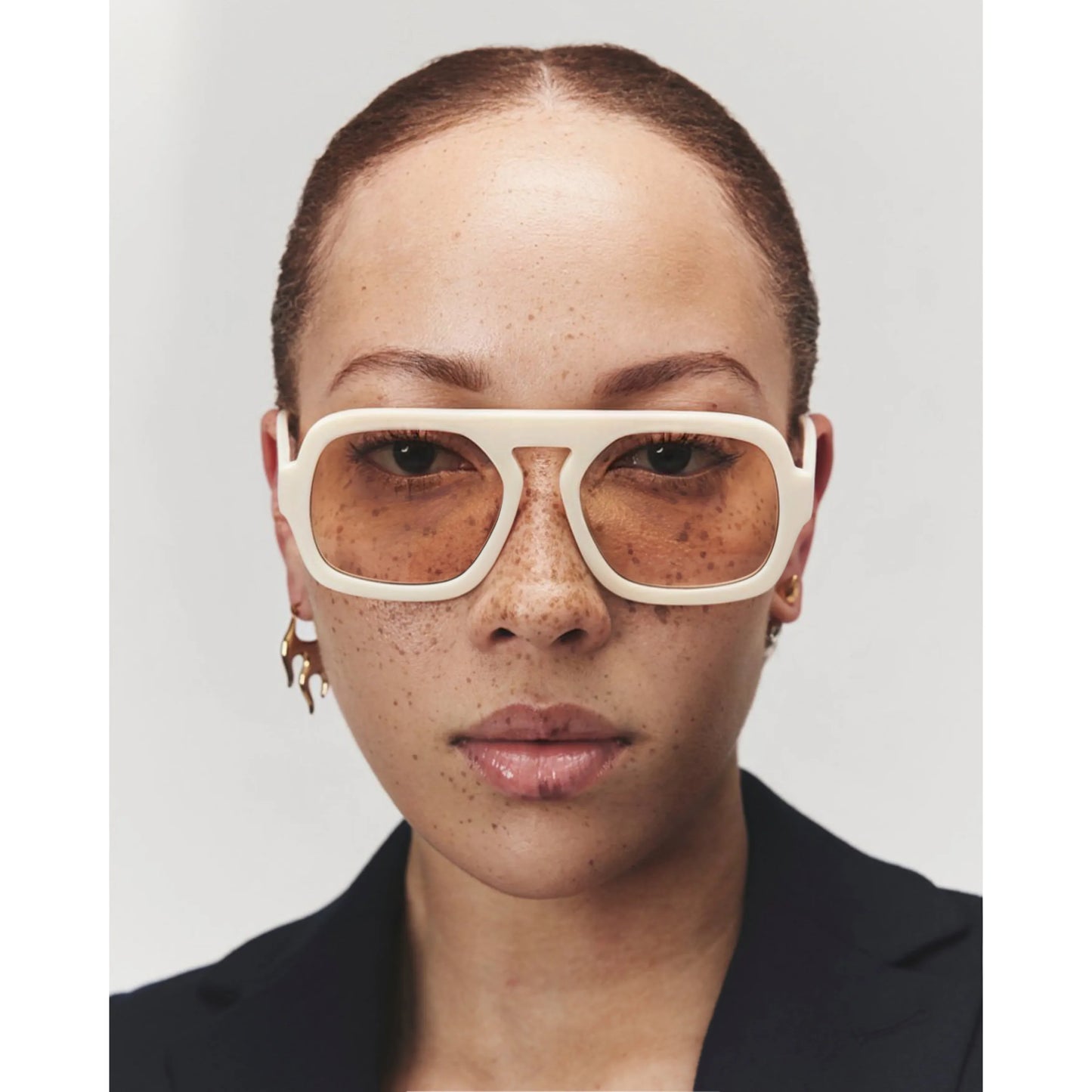 Jane Sunglass in Ivory - Elisa Johnson