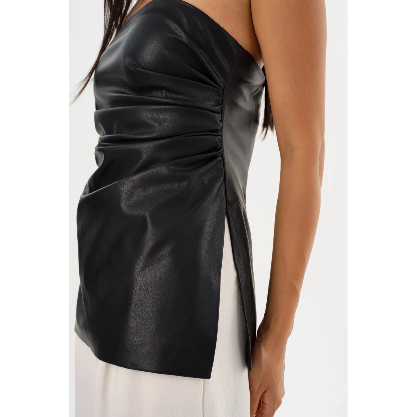 Juni Vegan Leather Top - Lamarque