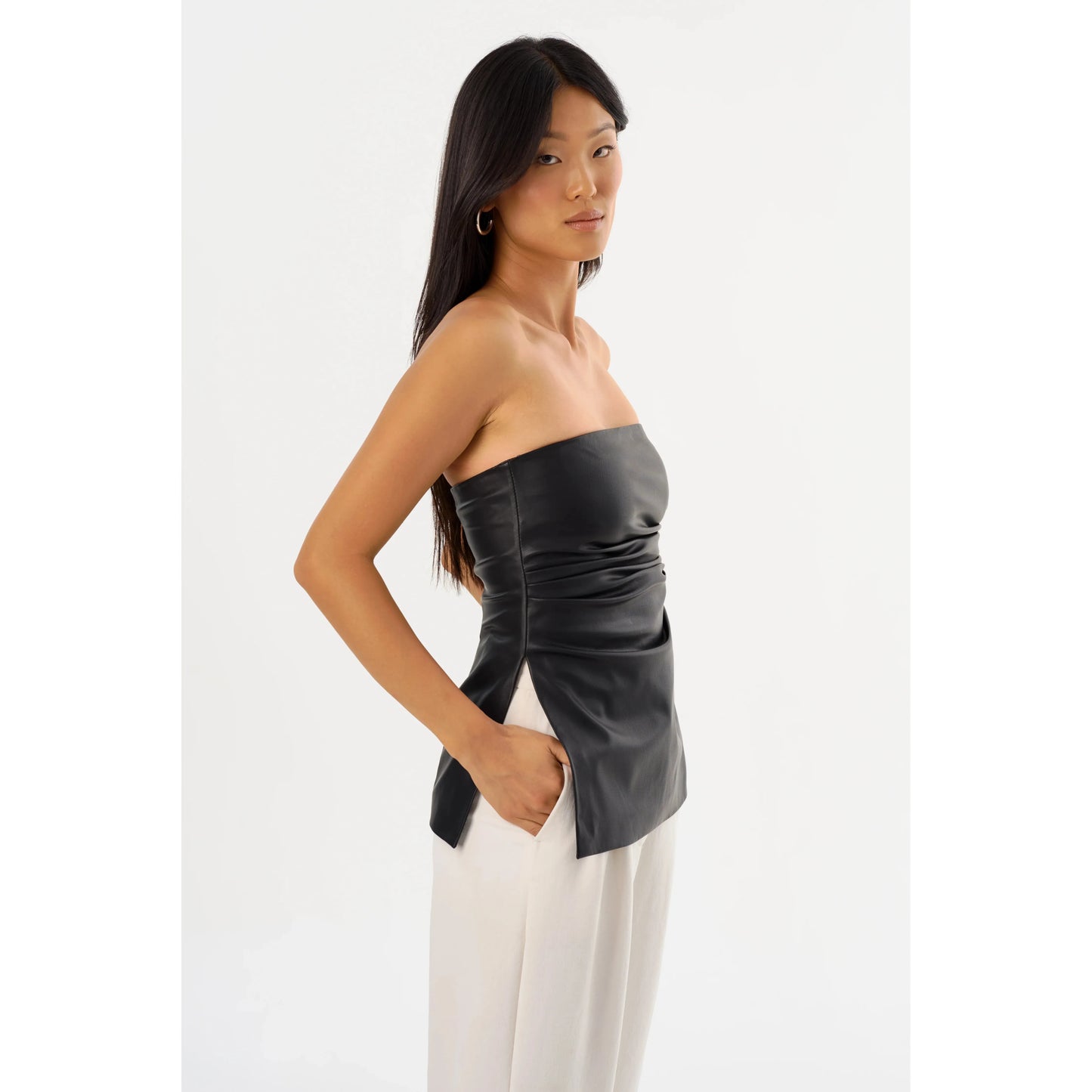 Juni Vegan Leather Top - Lamarque