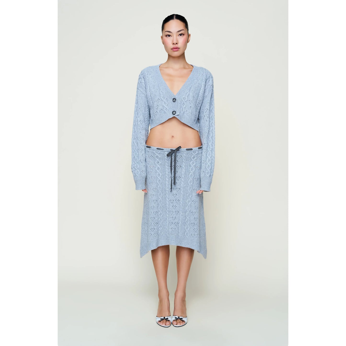 Noah Cable Knit Cropped Sweater - Guizio