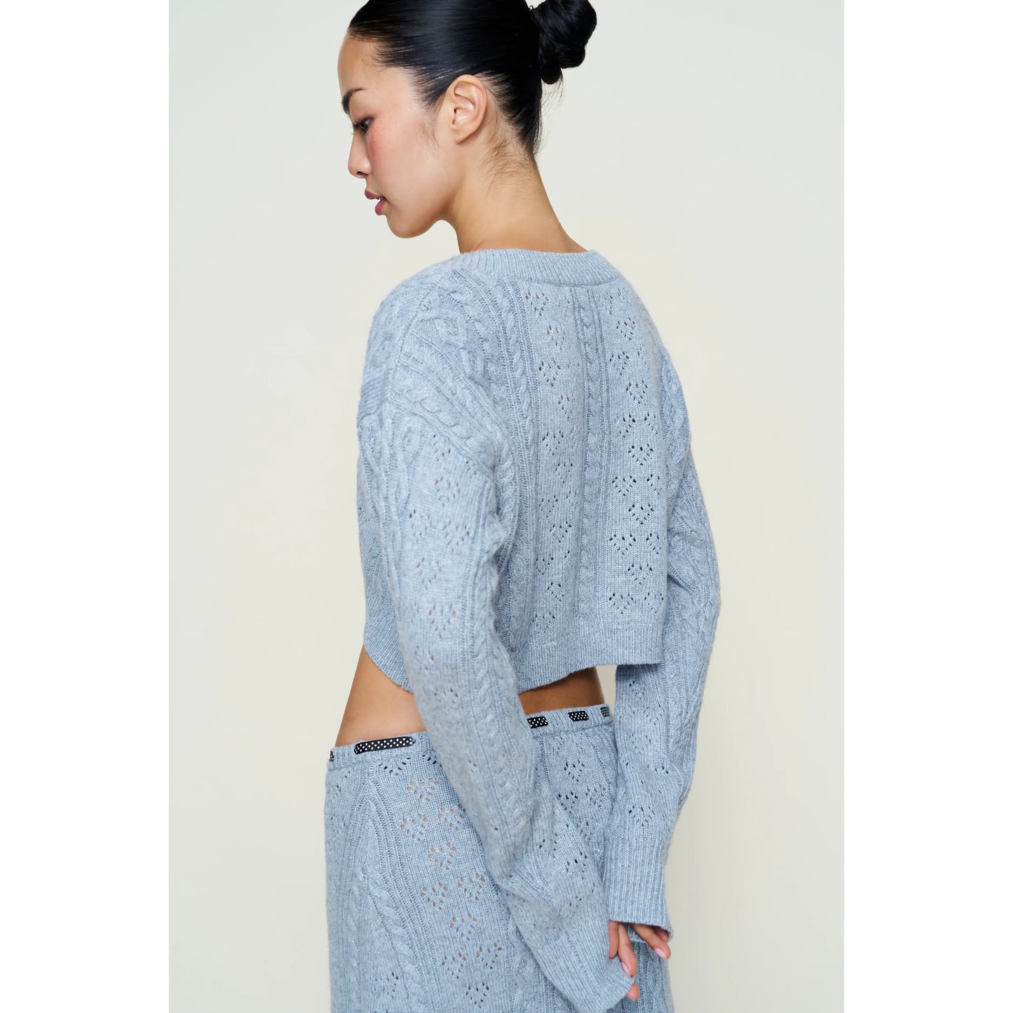 Noah Cable Knit Cropped Sweater - Guizio