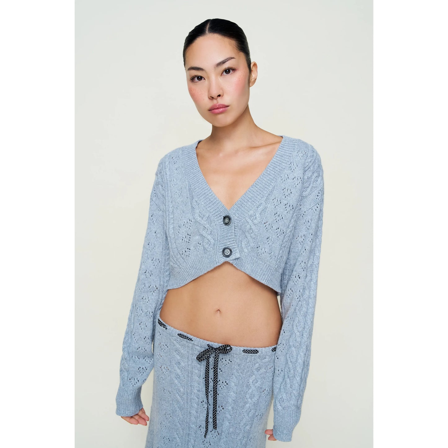 Noah Cable Knit Cropped Sweater - Guizio