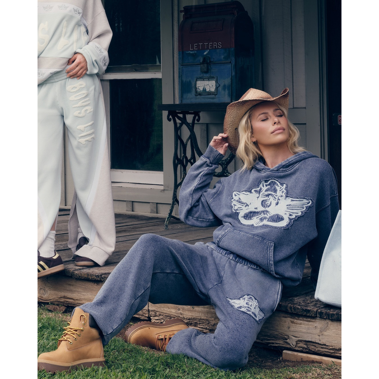 Blue Stitch Me Up Racer Hoodie - Boys Lie