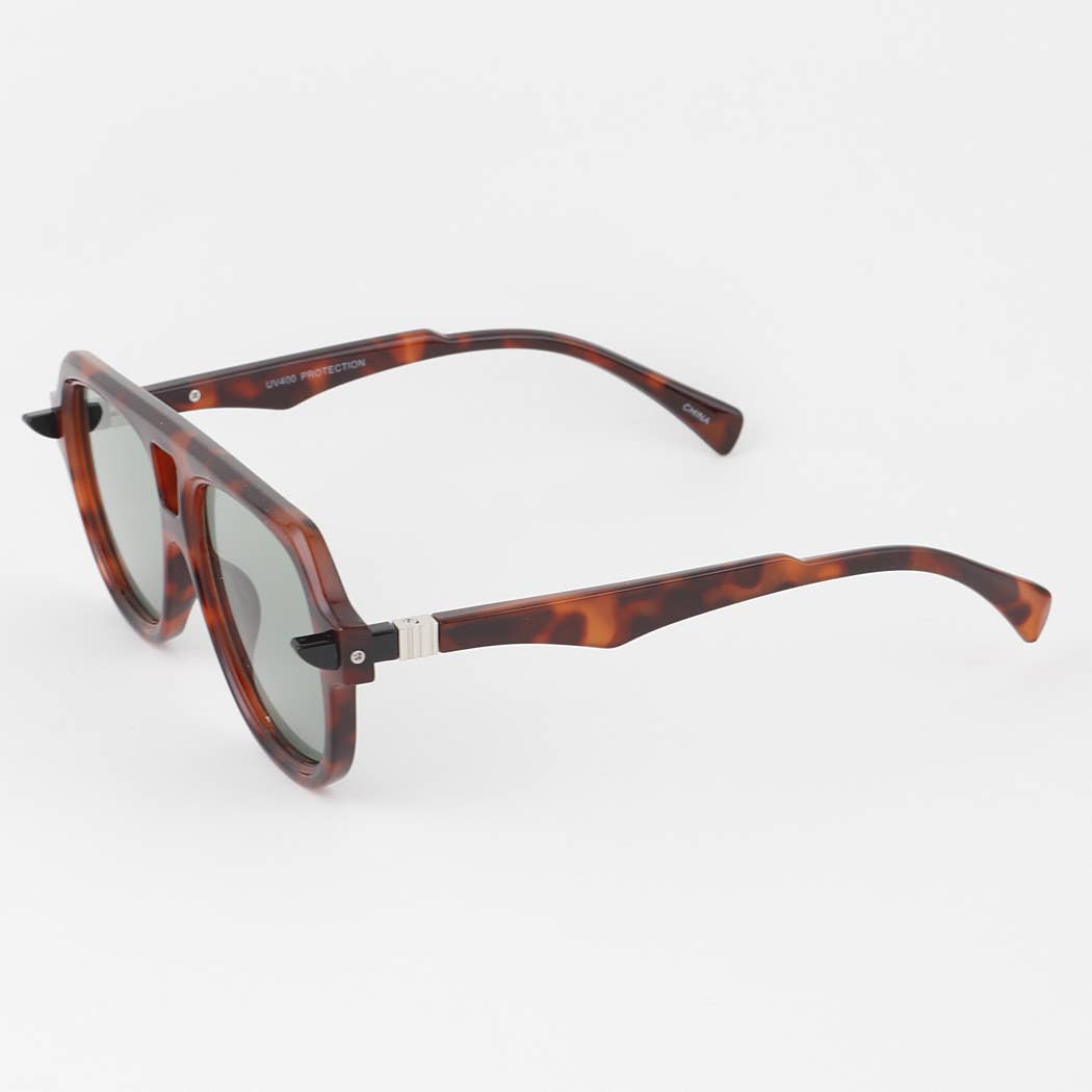 Straight Modern Aviator Sunglasses