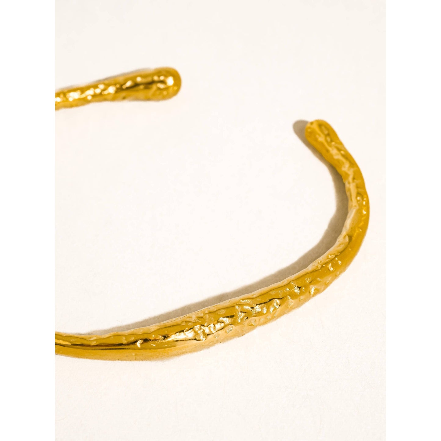 Ruvic Textured Open Cuff Bracelet