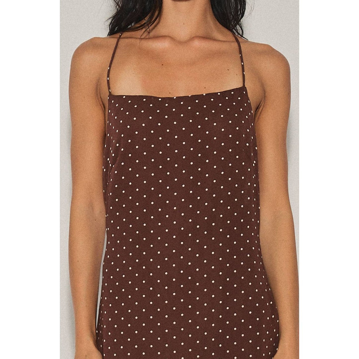 Jenny Polka Dot Dress in Espresso