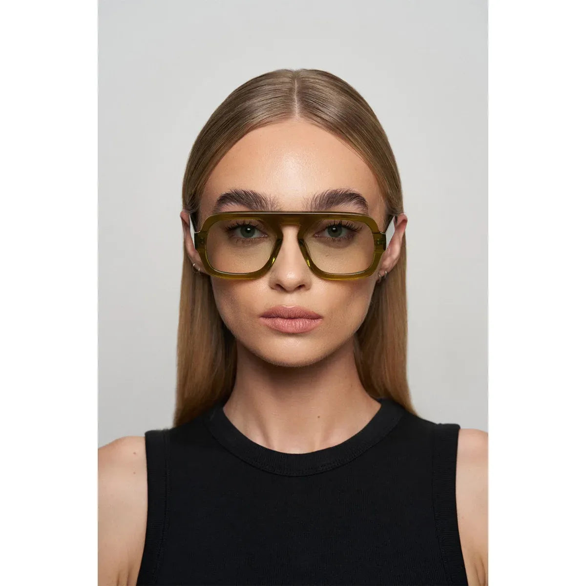 Jane Sunglass in Olive - Elisa Johnson
