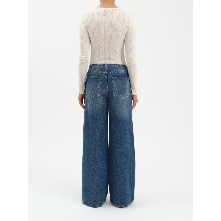 Madison Mid Rise Wide Leg in Vinatge Blue