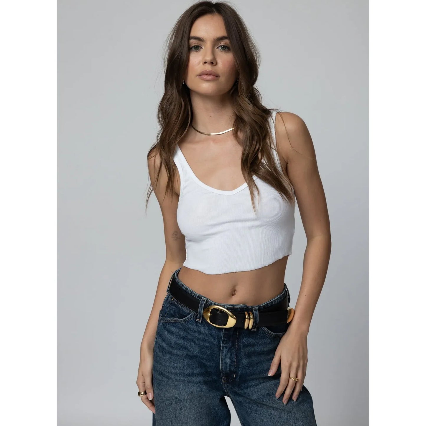 RIb Double Scoop Crop Tank