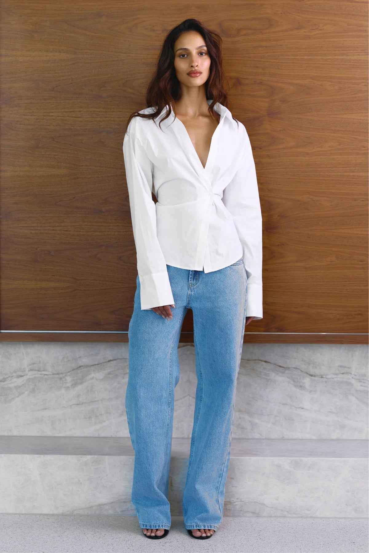 Tilda Button Down in White