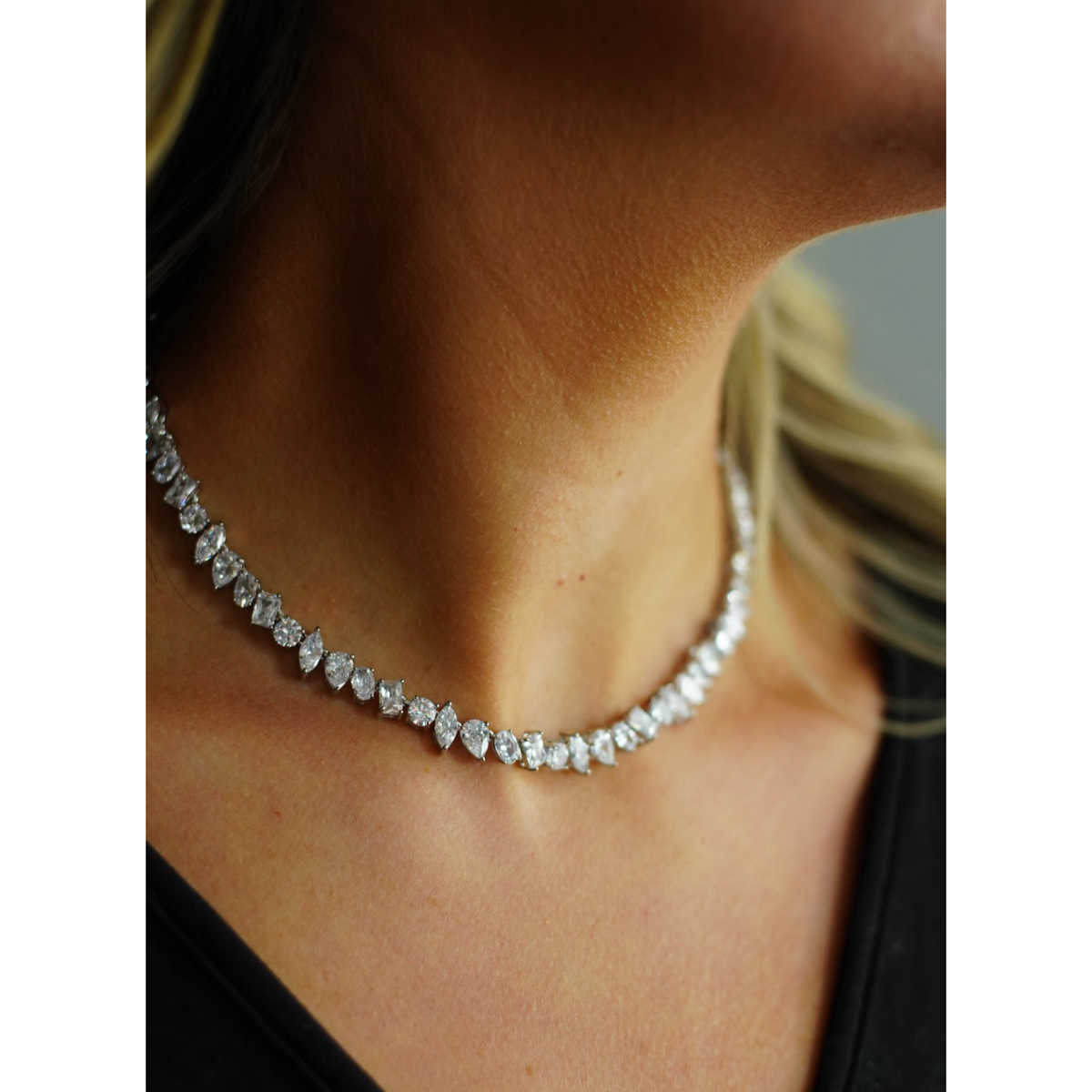 Pamela Tennis Necklace: Gold