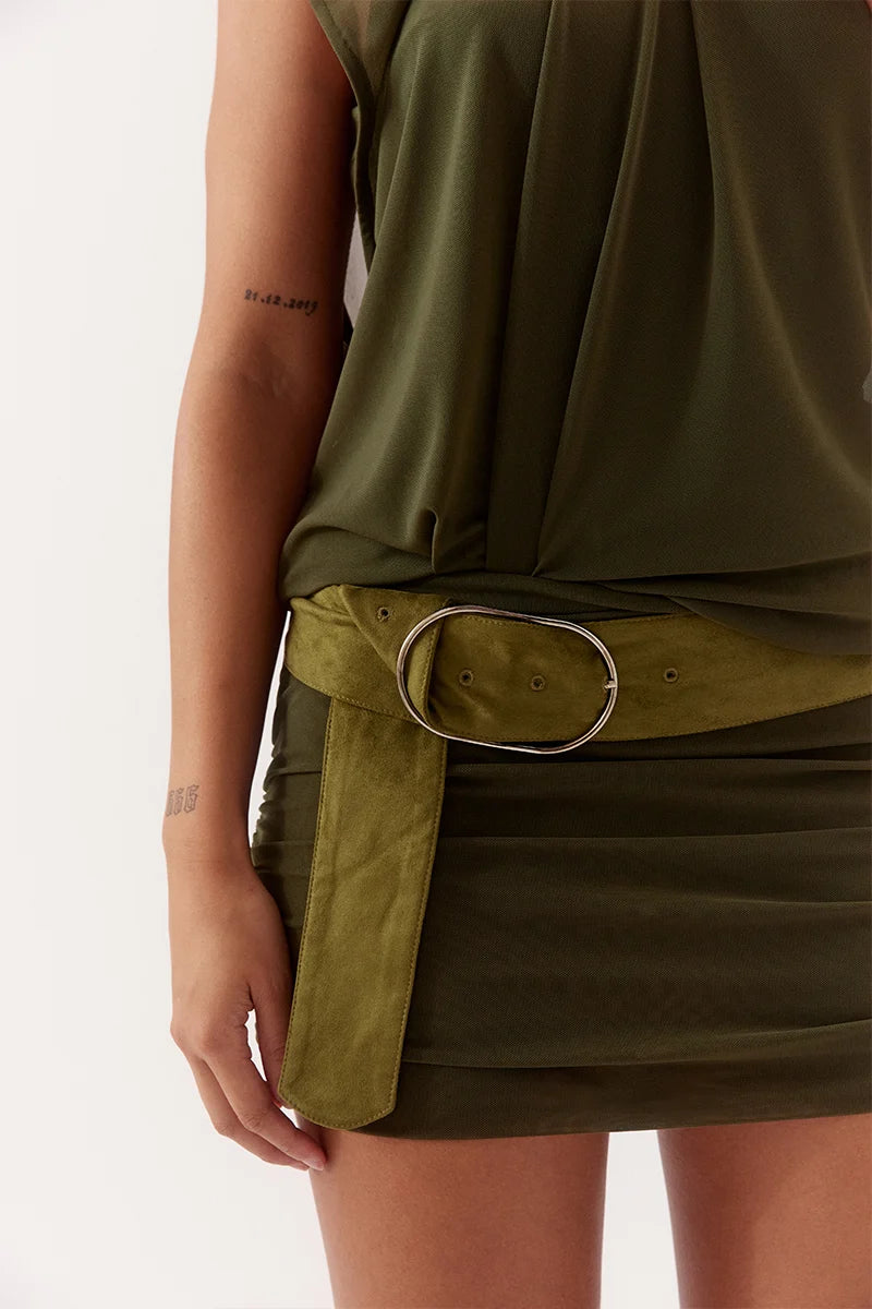 Selene Mini Dress in Dirty Martini