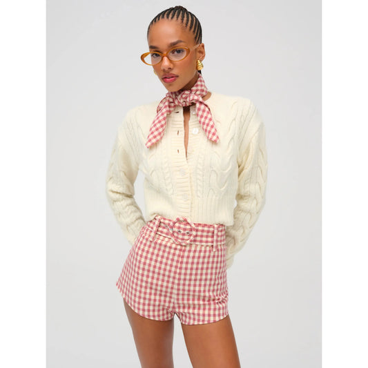Georgia Gingham Mini Shorts - For Love and Lemons