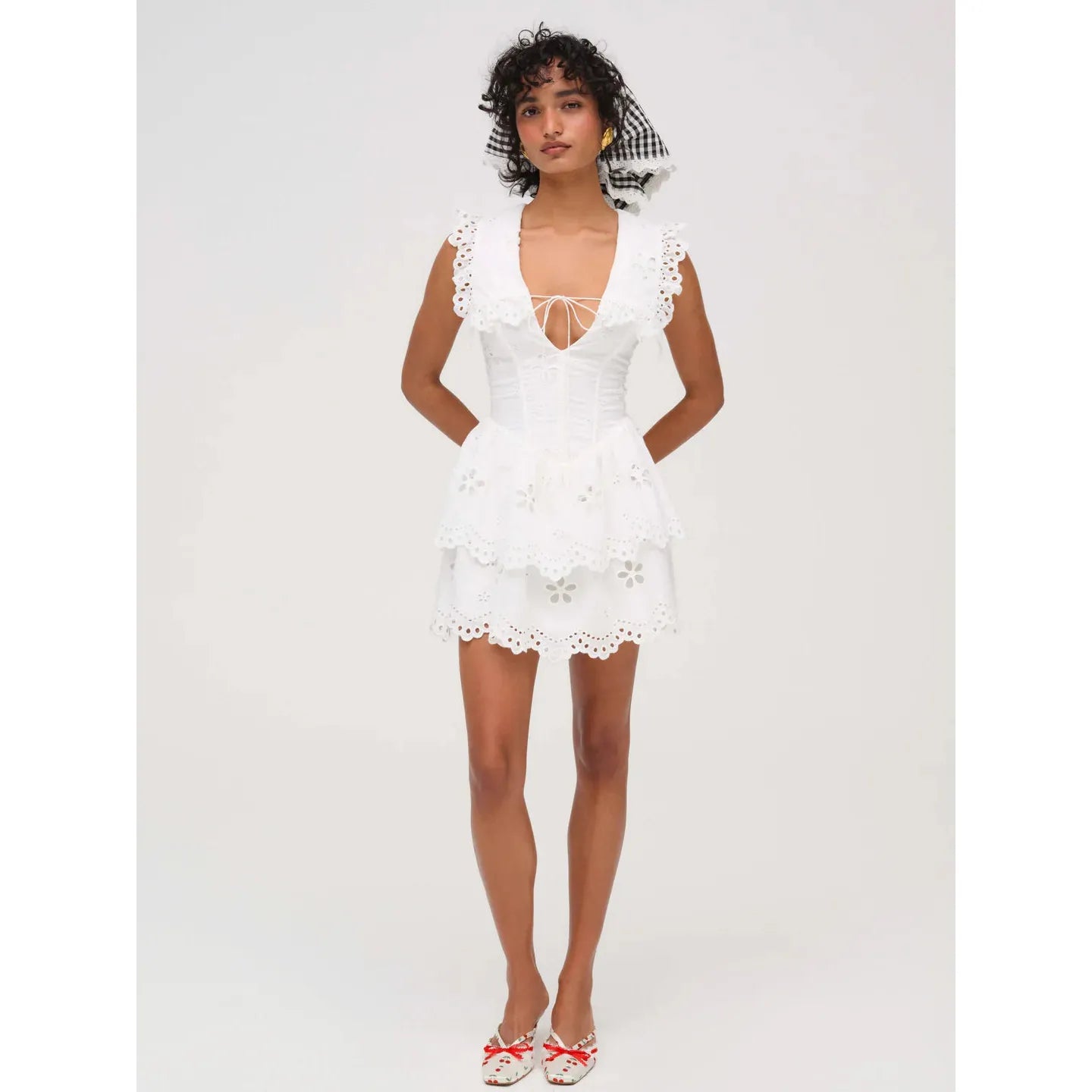 Daisy Eyelet Mini Dress - For Love and Lemons