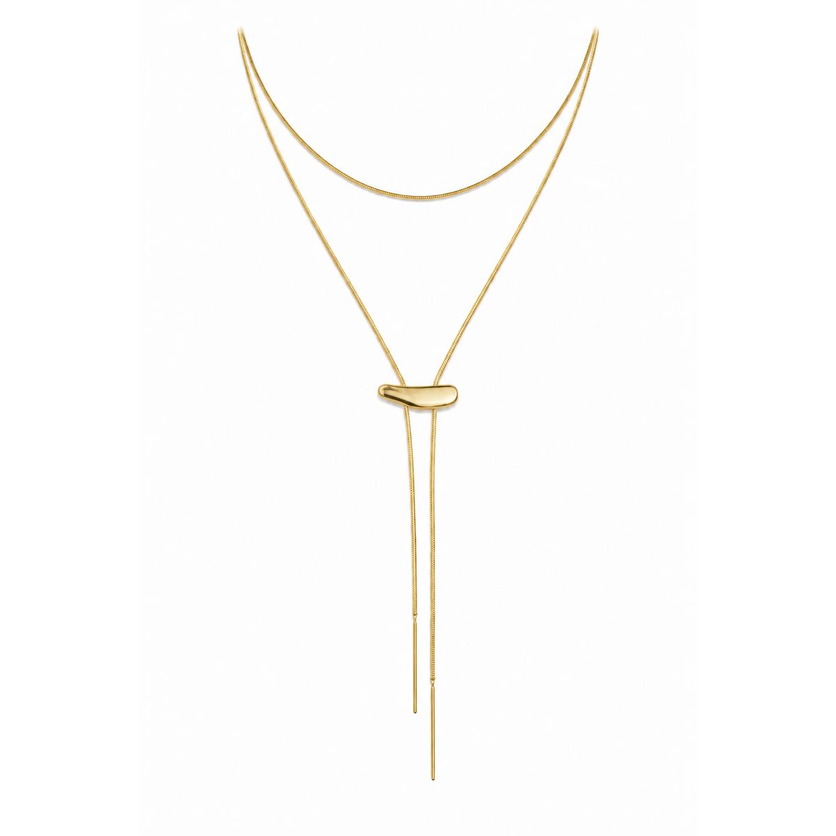 Two Tone Bolo Necklace: Two Tone