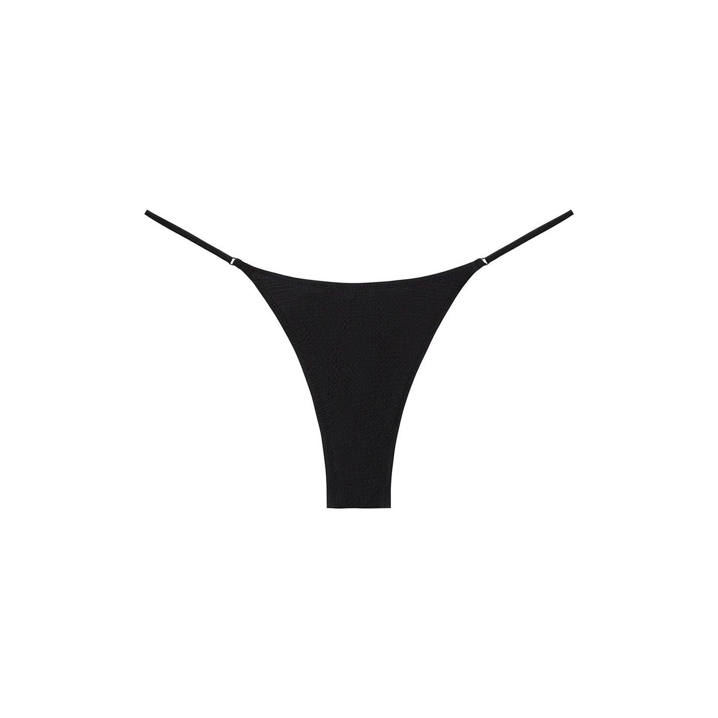 Superfine Luna Bottom in Black Seersucker - Tropic of C