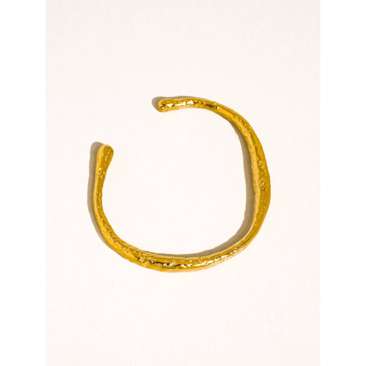 Ruvic Textured Open Cuff Bracelet