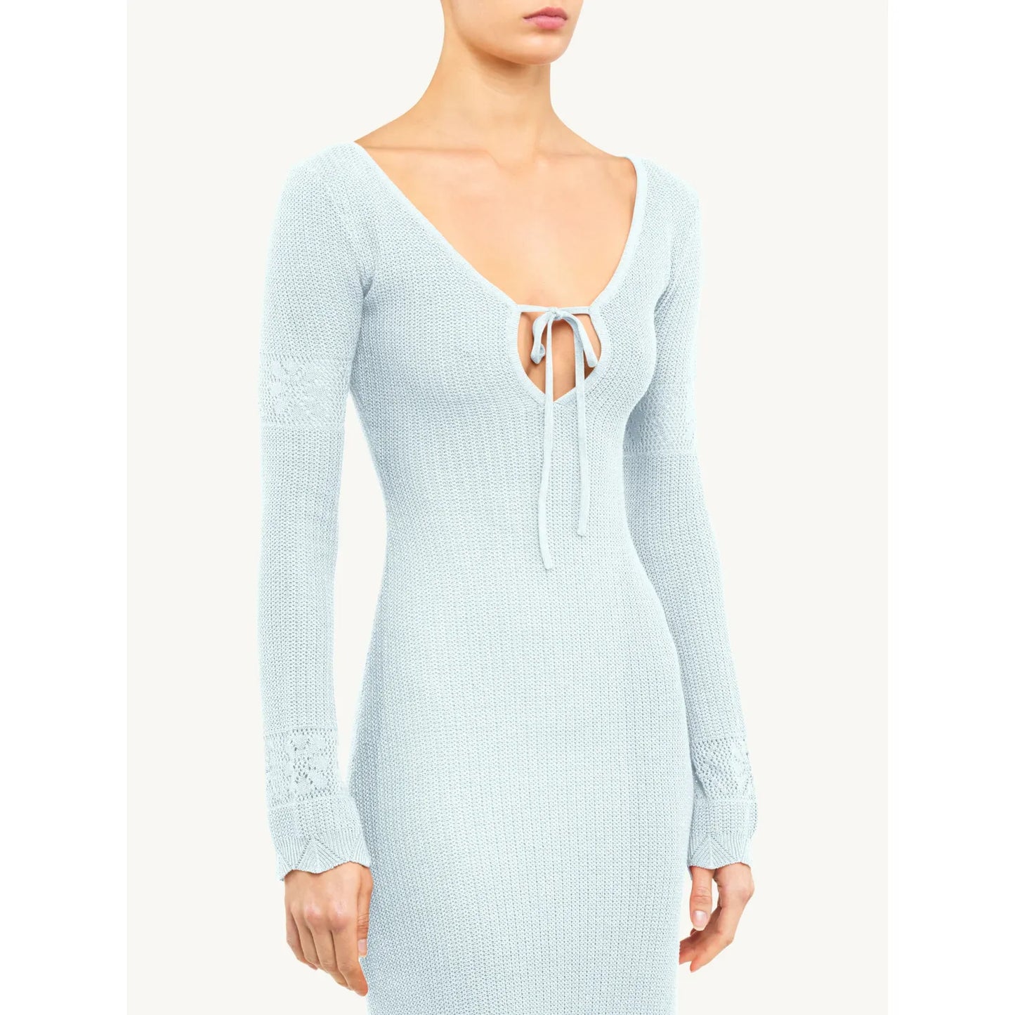 Rita Crochet Dress in Sky Blue - Asta Resort