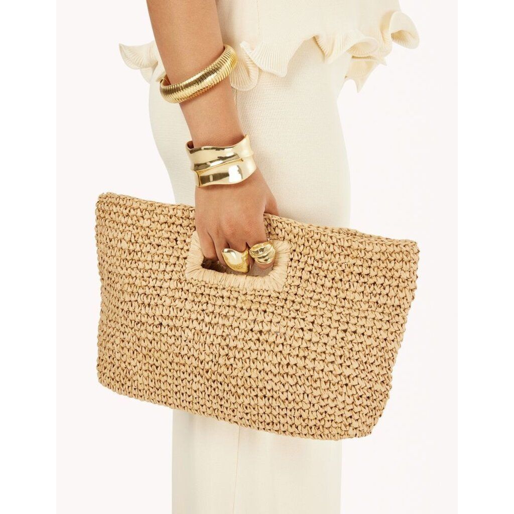 Leah Handle Bag Natural Raffia
