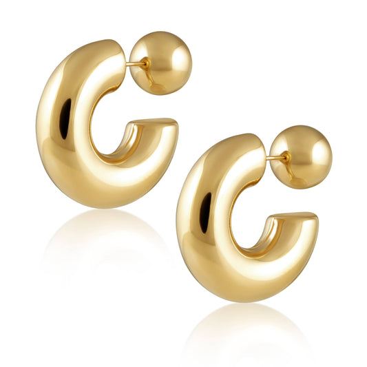 Kelly Tube Hoop: Gold
