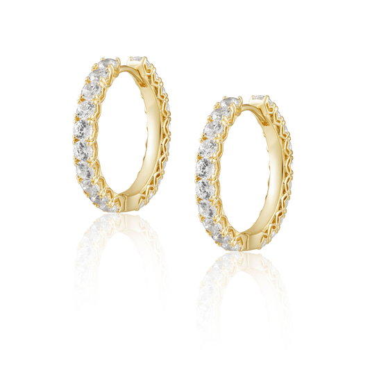 Piper Cz Hoops: Gold