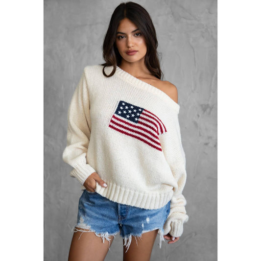 USA  Ribbed Knit Sweater