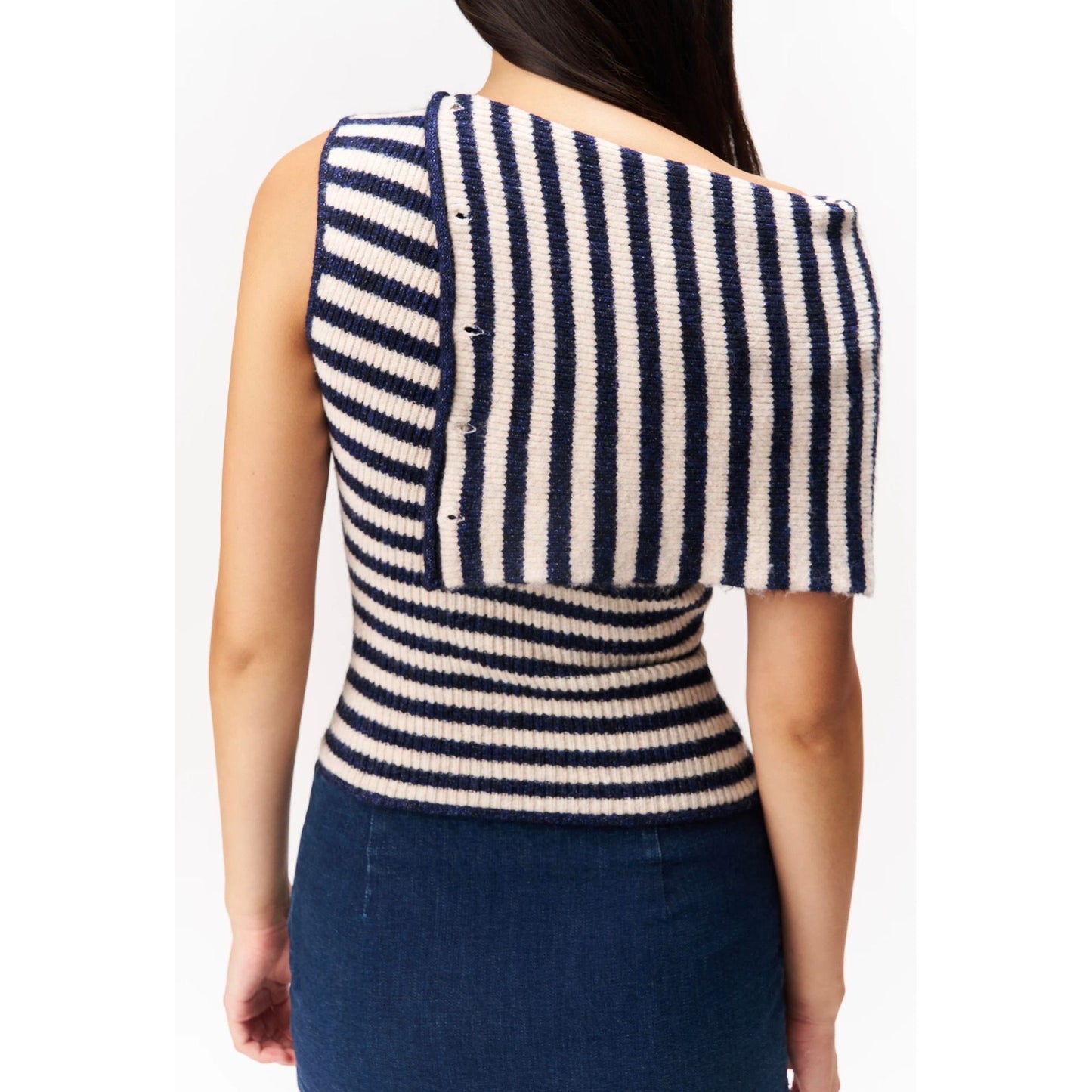 Martina Sweater - Navy/White Stripe