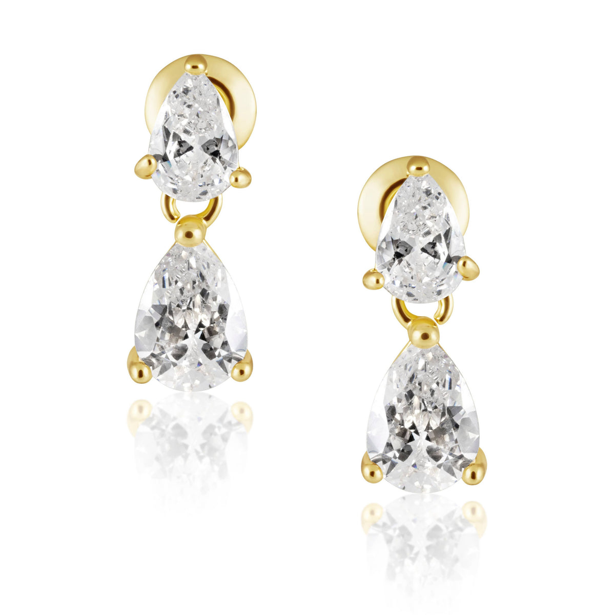 Michelle Teardrop Stud: Gold