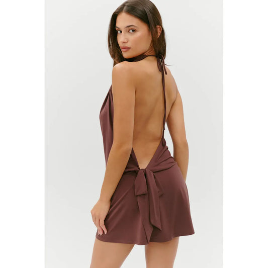 Cindy Wrap Dress in Driftwood