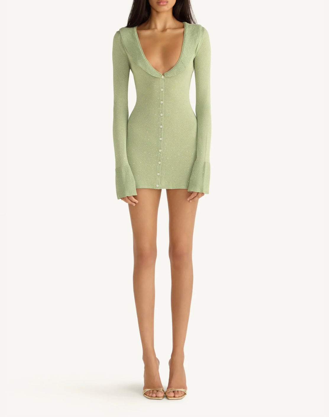 Anika Mini Dress in Pistachio