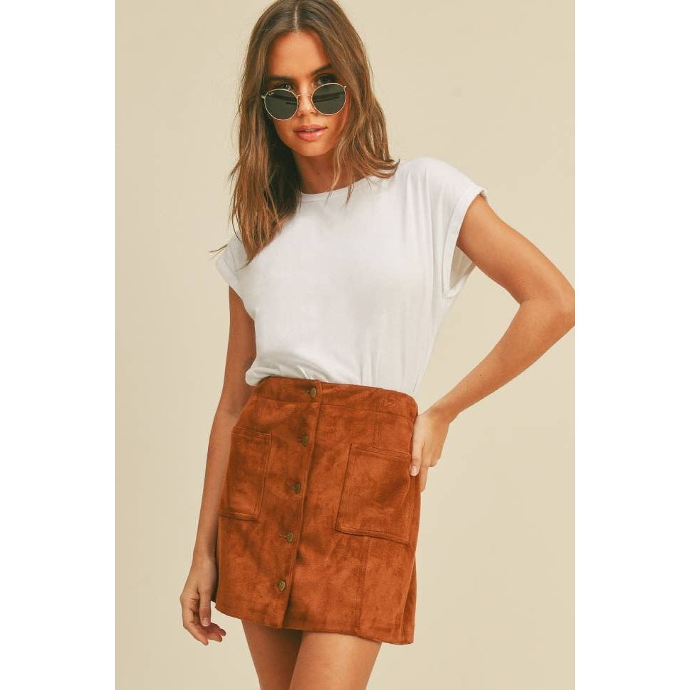 Rolled Up Tee in White